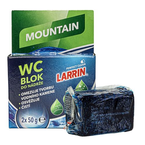 LARRIN WC blok modrý 2x50g Mountain fresh (do nádrže)