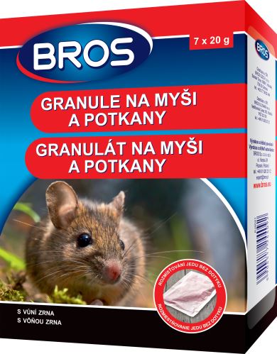 Bros granule na myši, krysy a potkany 140g